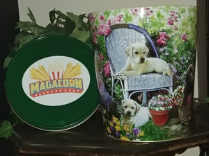 MAGACORN, Americana & Various designs 3.5 Gallon Tins